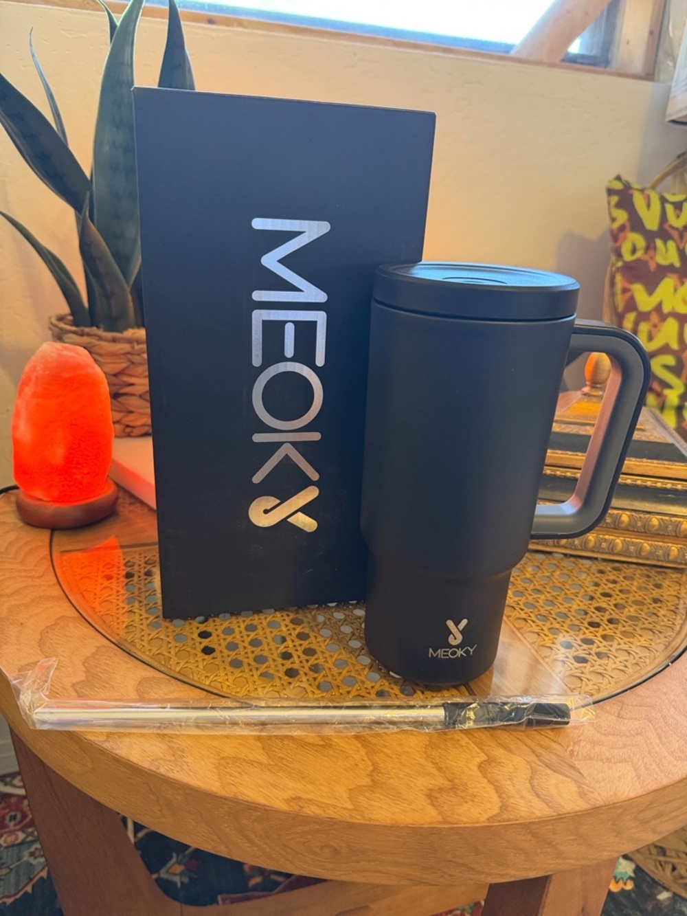Black Insulated Travel Mug with Handle